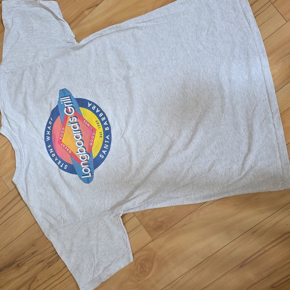 Vintage Y2K Longboard's Grill Santa Barbara T-shirt Mens/Unisex XL